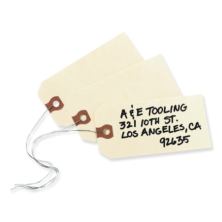 Avery Double Wired Shipping Tags, 11.5 pt. Stock, 4.25 x 2.13, Manila, 1000PK 12604
